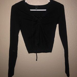 Forever 21 lace up crop top